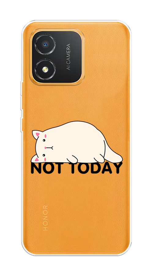 

Чехол на Honor X5 "Cat not today", Белый;розовый;черный, 6120950-1