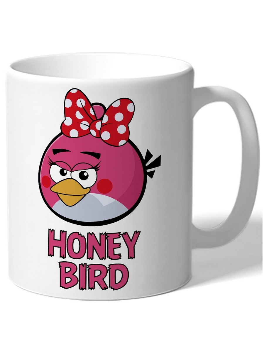 фото Кружка drabs honey bird розовая птичка