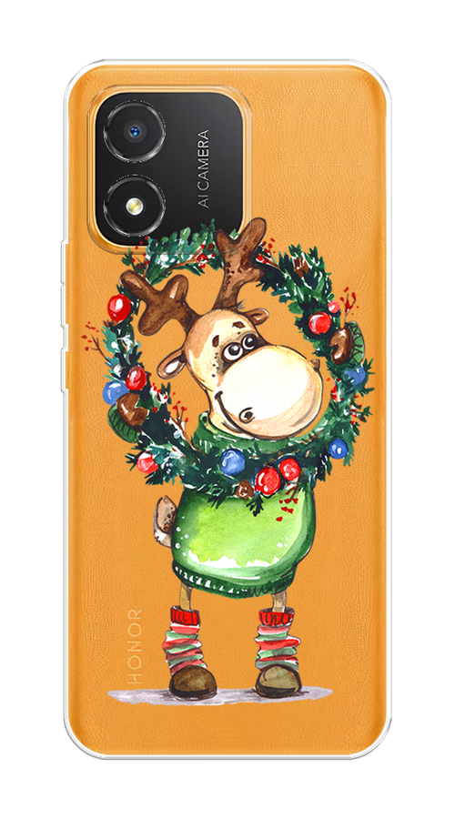

Чехол на Honor X5 "Олень с новогодним венком", 6120950-4