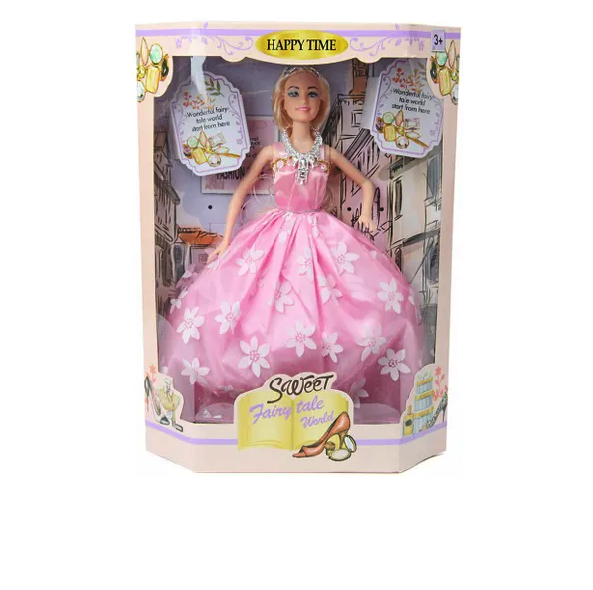 фото Кукла в пышном розовом платье estabella 32,5 см