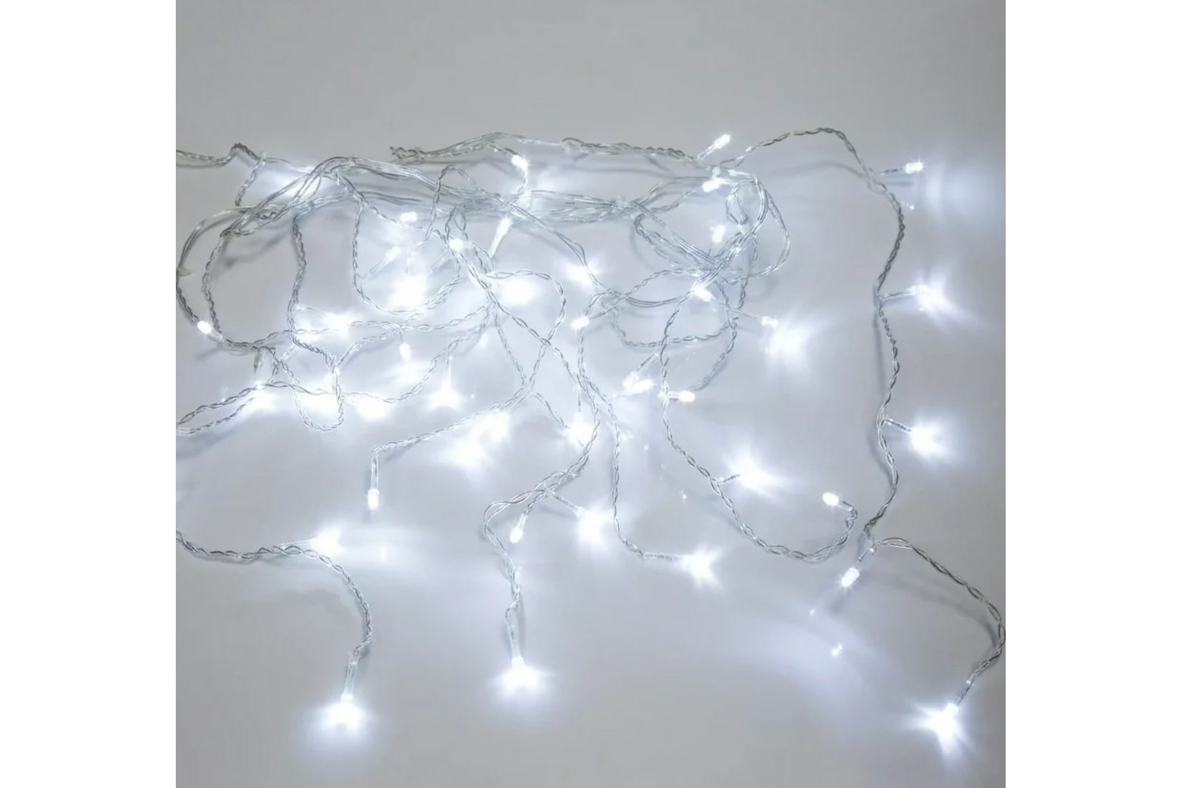 фото Гирлянда светодиодная бахрома 3x0,8 м, 200 led, прозрачный пвх, бел 255-065 neon-night