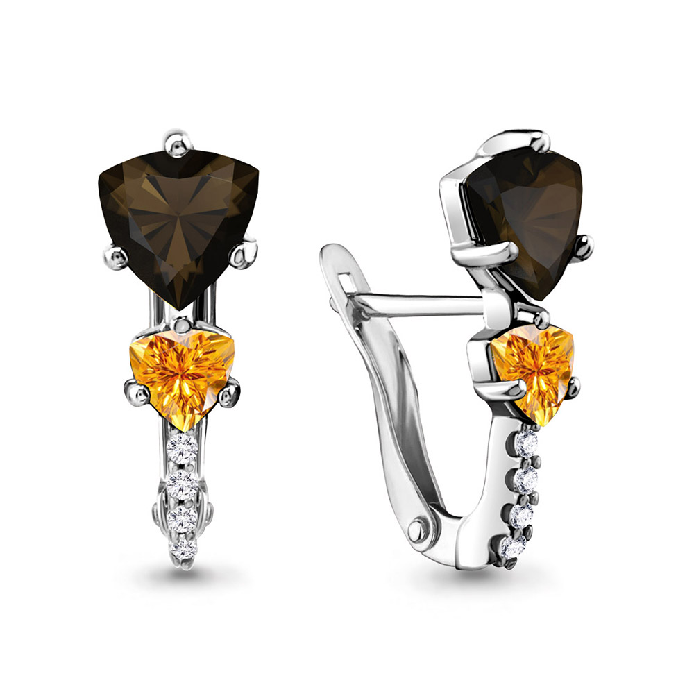 

Серьги из серебра с кварцем Aquamarine 4413335А_925_р, 4413335А_925_р