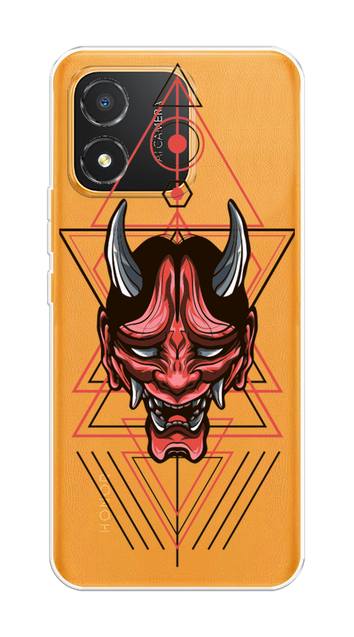 

Чехол на Honor X5 "Hanya Oni mask", Серый;красный;черный, 6120950-4