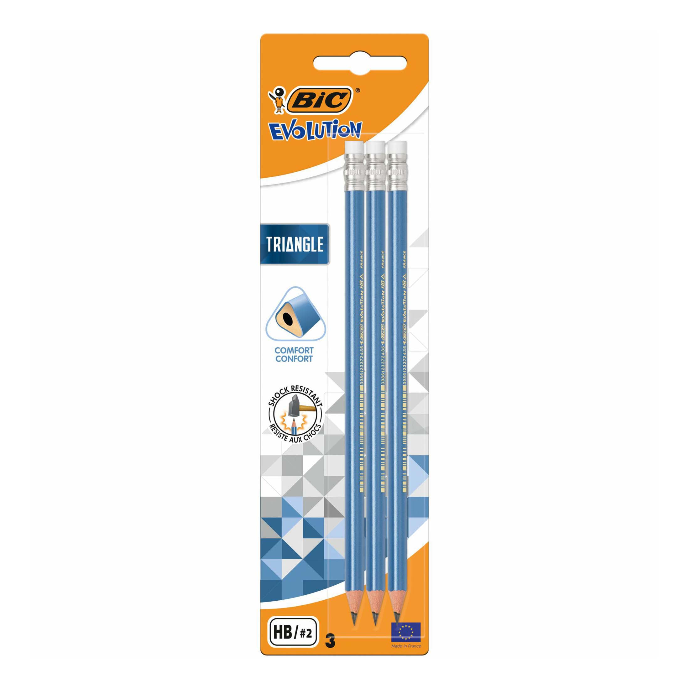 

Карандаш чернографитовый BIC Evolution Triangle HB с ластиком 3 шт