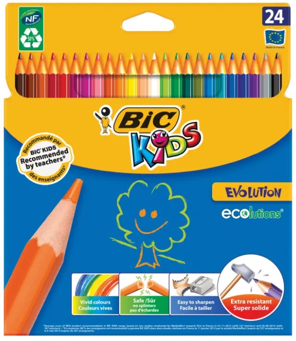 

Карандаши цветные Bic Evolution Xmass 18 цв