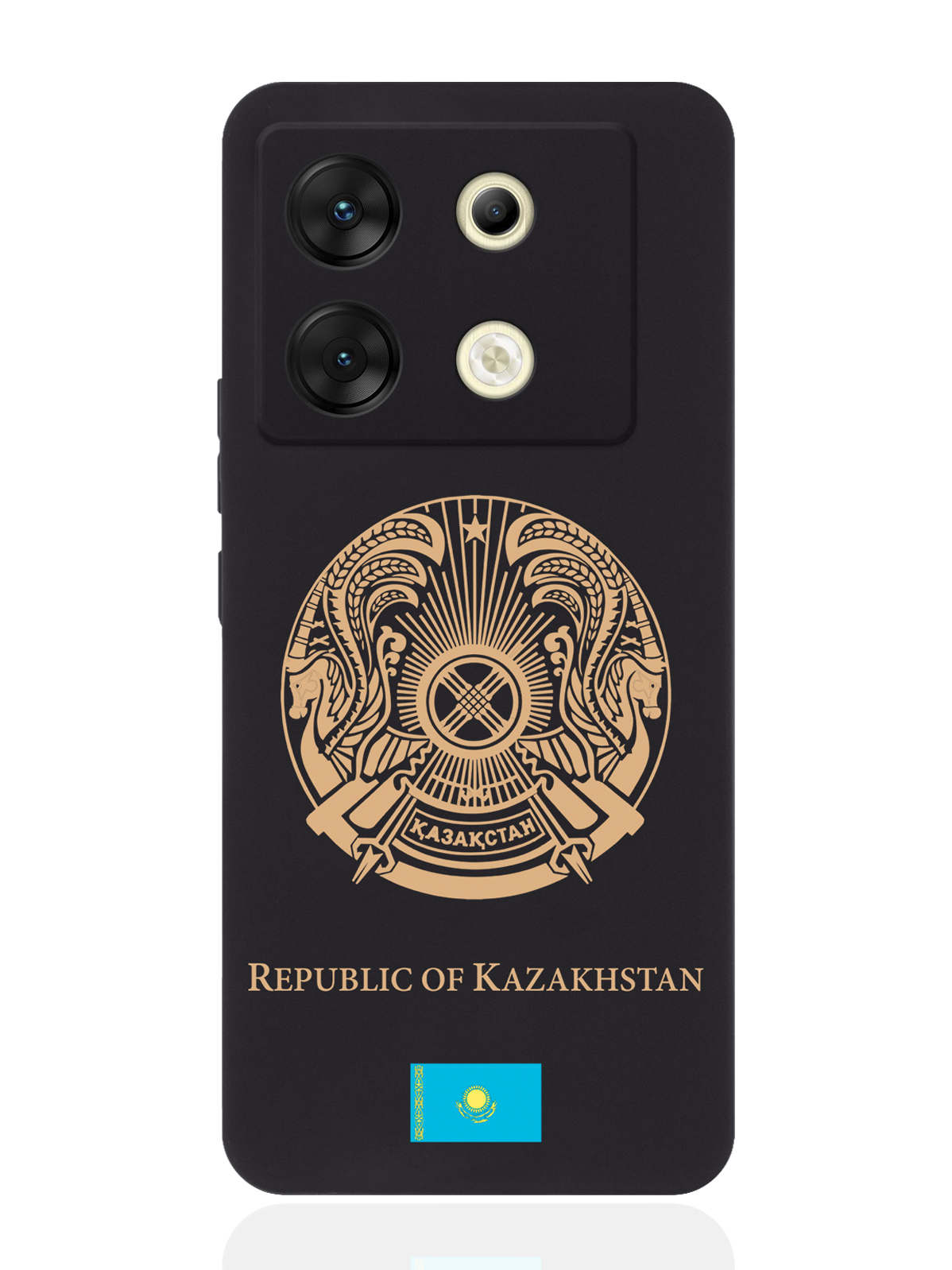 

чехол SignumCase для Infinix Zero 30 5G Золотой Герб Казахстана, Золотистый;черный, Infinix Zero 30 5G