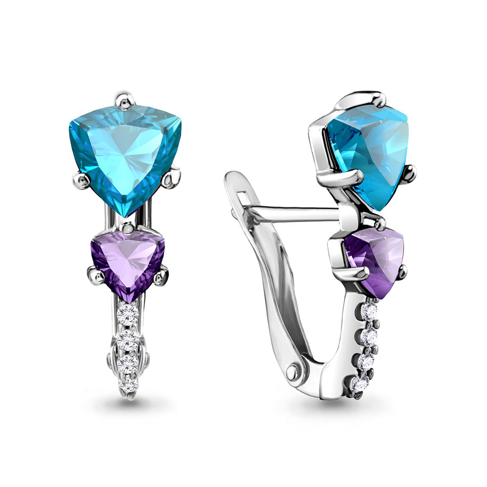 

Серьги из серебра с топазом Aquamarine 4413330А_925_р, 4413330А_925_р