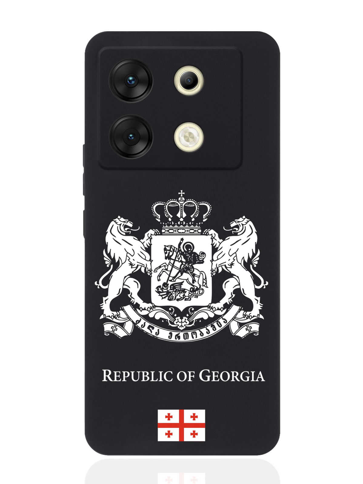 

чехол SignumCase для Infinix Zero 30 5G Белый Герб Грузии, Золотистый;черный, Infinix Zero 30 5G