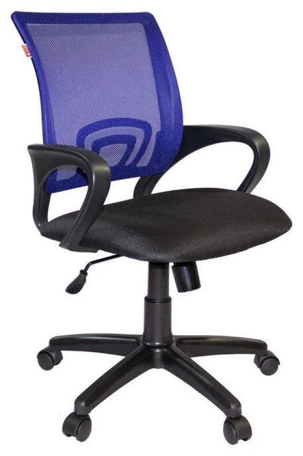 фото Кресло vt_echair-304 tc net ткань черн/сетка синяя, пластик easy chair