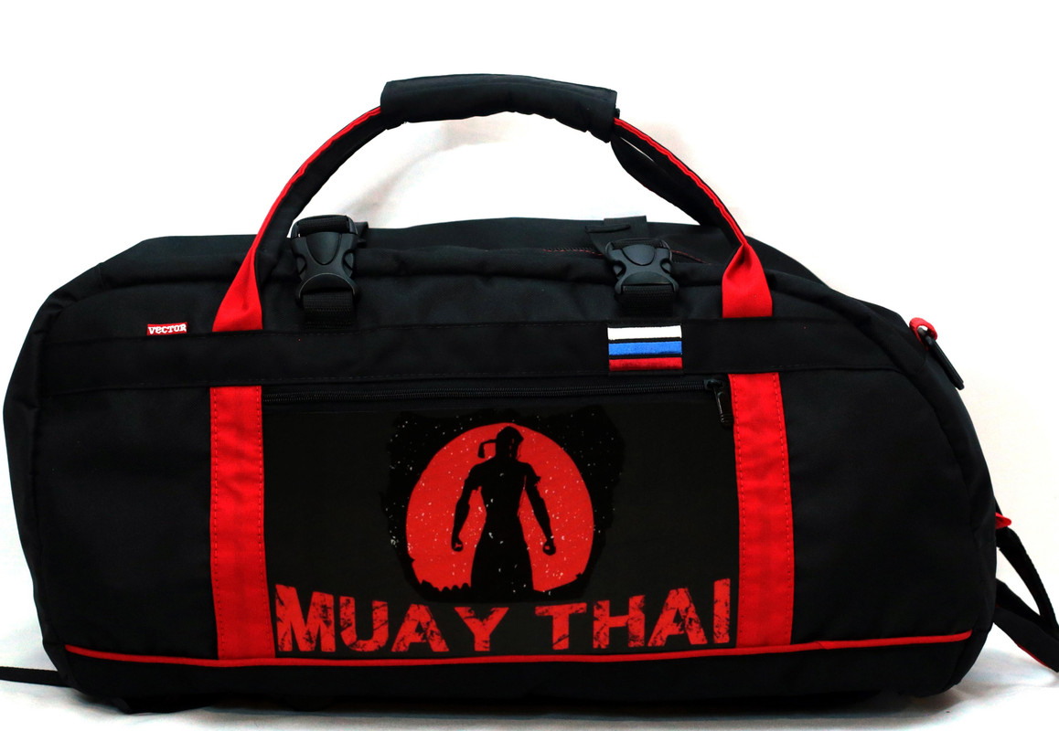 

Спортивная сумка Спорт Сибирь Muay thai 55 л черная, Сумка-рюкзак тайский бокс