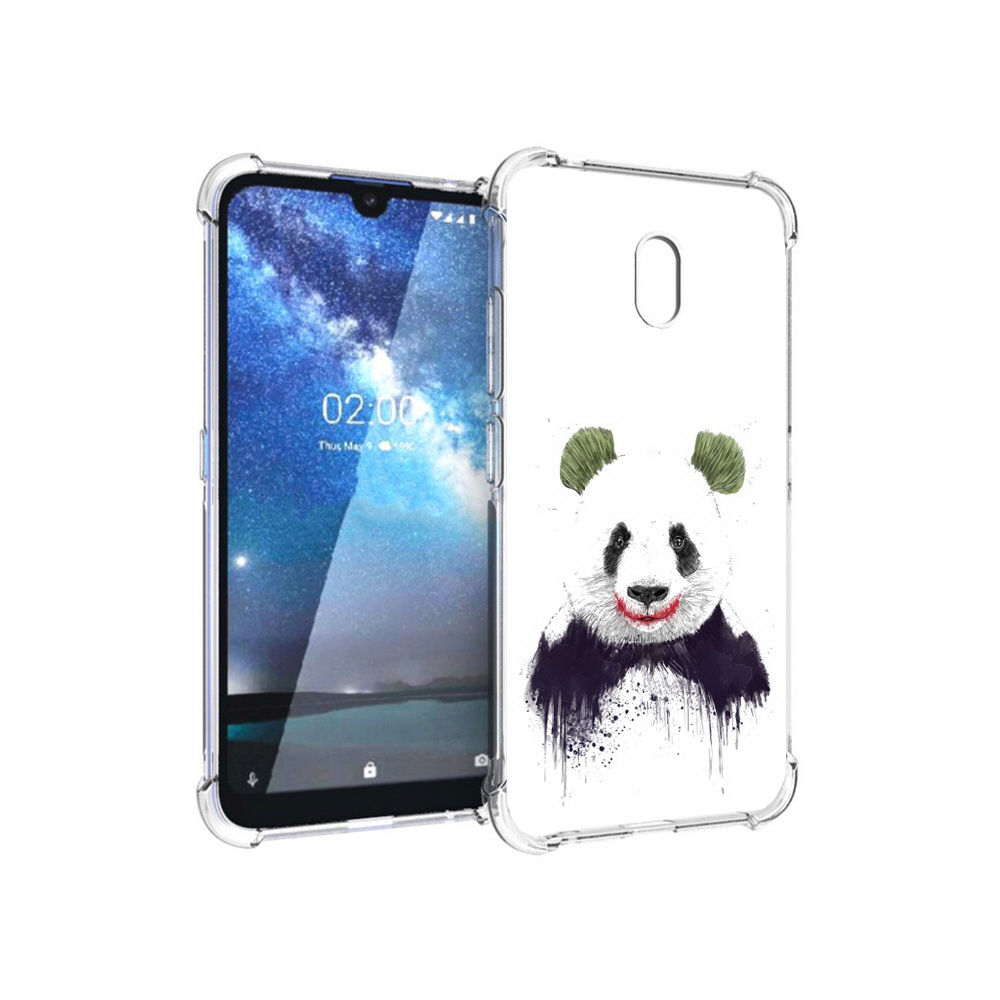 

Чехол MyPads Tocco для Nokia 2.2 панда джокер (PT134721.103.533), Прозрачный, Tocco