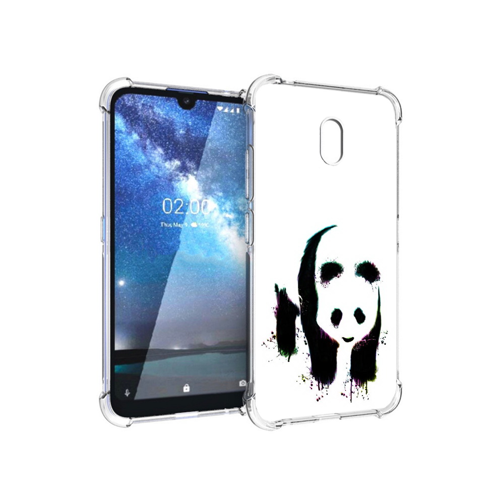 

Чехол MyPads Tocco для Nokia 2.2 панда в акварели (PT134721.103.532), Прозрачный, Tocco