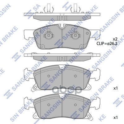 

Тормозные колодки Sangsin brake передение sp1945