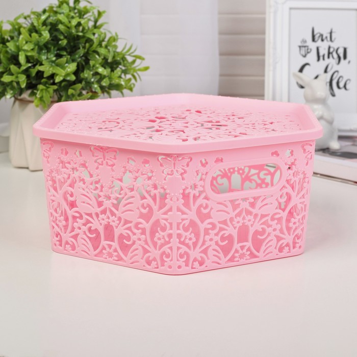 

Контейнер для хранения с крышкой «Бабочки», 26×23×10 см, цвет МИКС