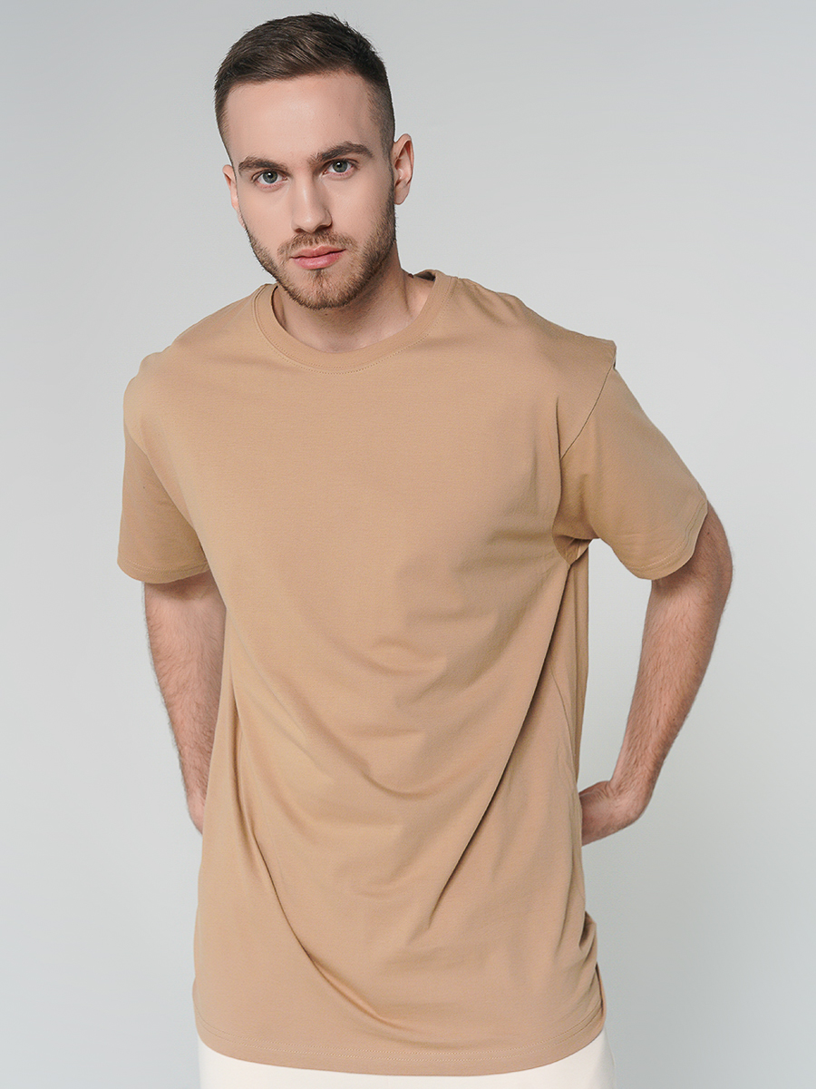 

Футболка мужская 82363 ТВОЕ бежевая 2XL, 82363