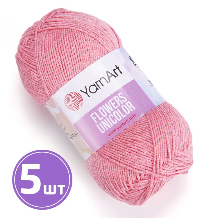 

Пряжа YarnArt Flowers Unicolor 735 темно-розовый 5 шт по 50 г