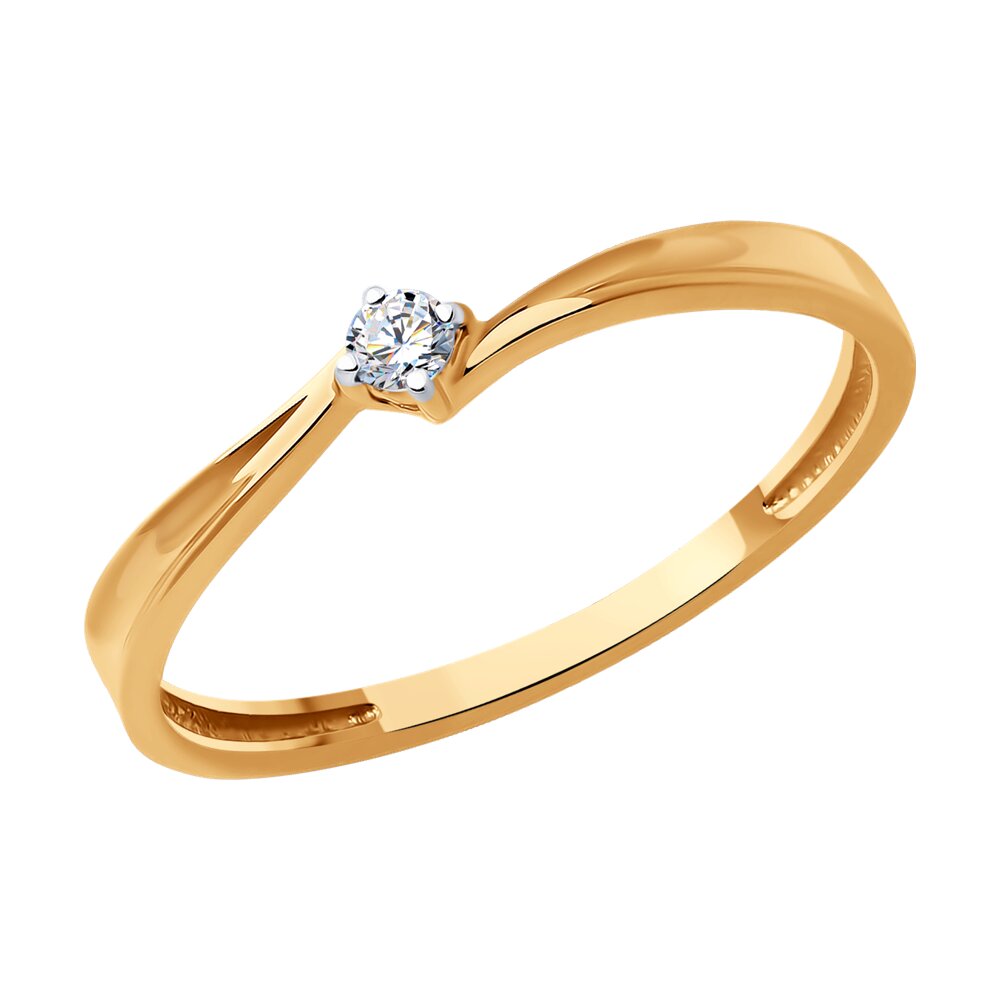 

Кольцо из красного золота с бриллиантом р. , Diamant 51-210-01984-1, 51-210-01984-1