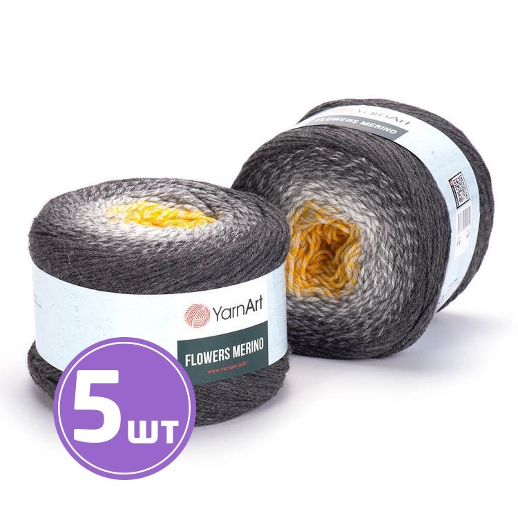 

Пряжа YarnArt Flowers Merino 536 мультиколор 5 шт по 225 г, Разноцветный