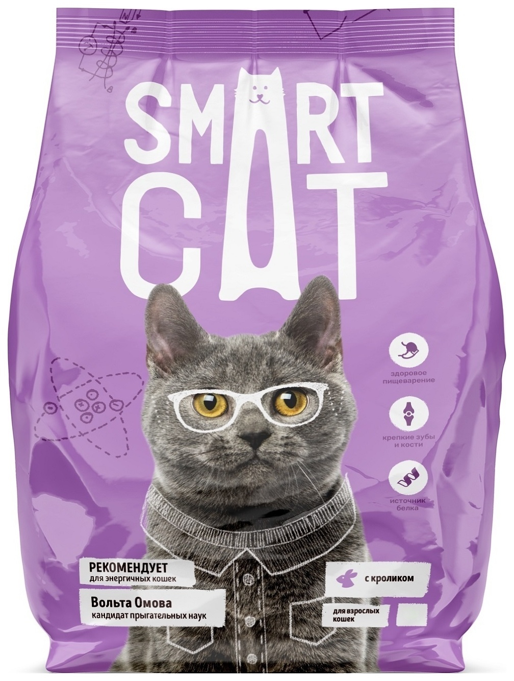 фото Сухой корм для кошек smart cat с кроликом, 2 шт по 5 кг