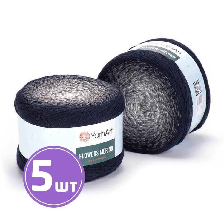 

Пряжа YarnArt Flowers Merino 532 мультиколор 5 шт по 225 г, Разноцветный
