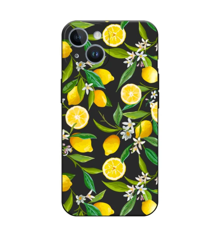 

Чехол Awog на Apple iPhone 14 / Айфон 14 "Сочные лимоны", Черный;желтый, 15152-1