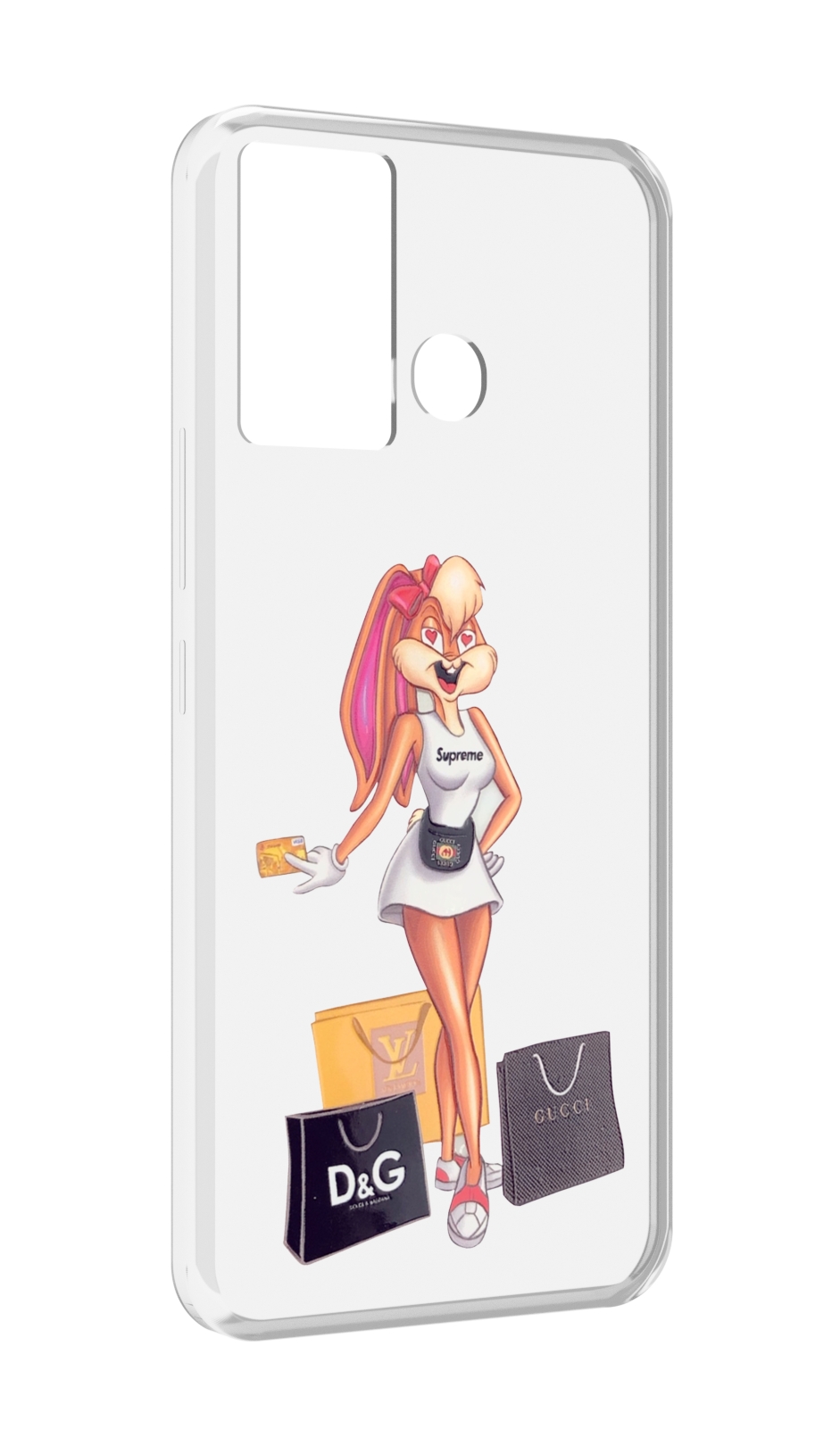 

Чехол MyPads модница-зайка женский для Infinix Hot 12 Play, Прозрачный, Tocco