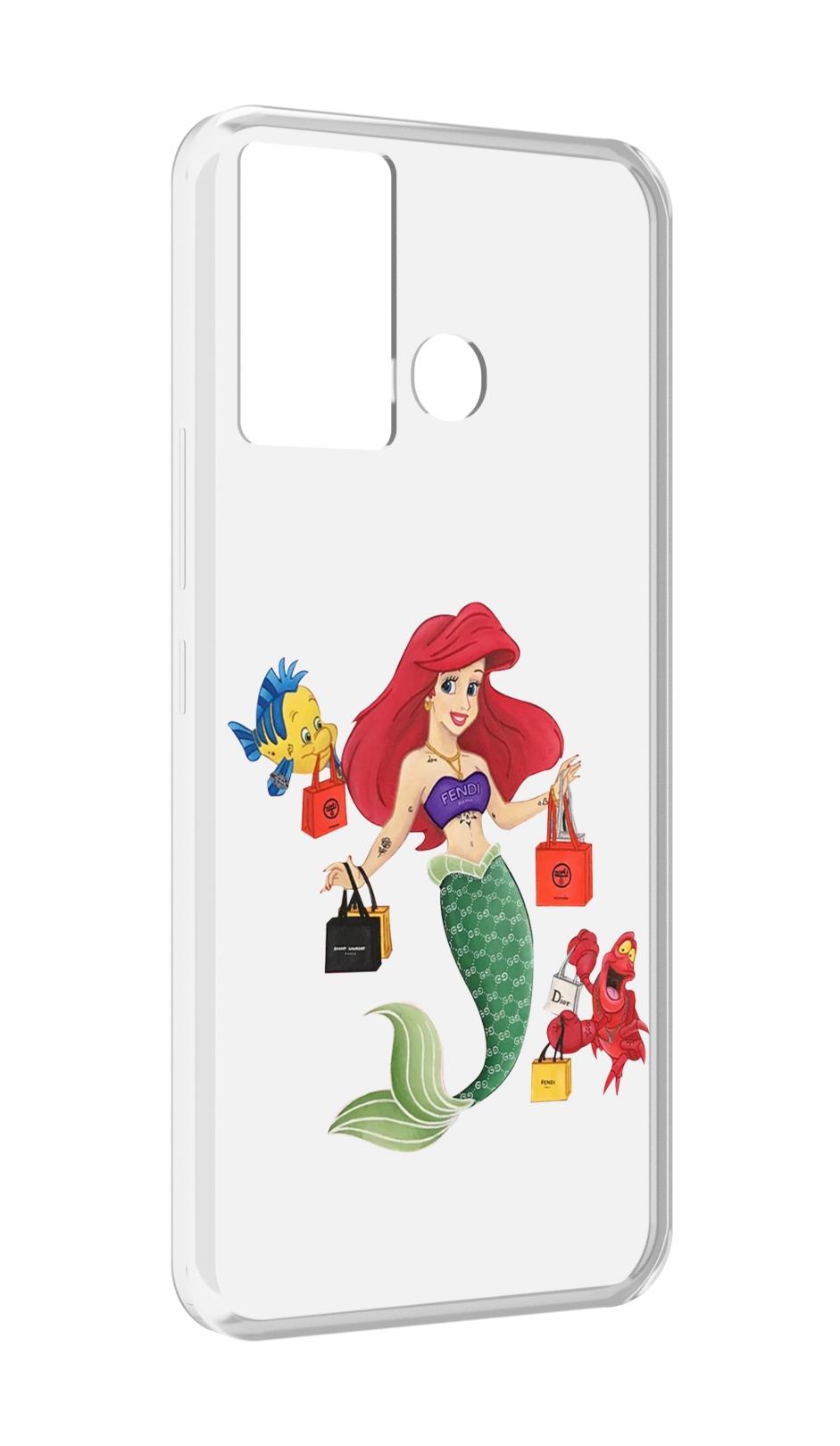 

Чехол MyPads модная-русалка женский для Infinix Hot 12 Play, Прозрачный, Tocco