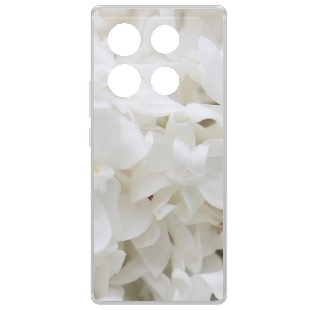 

Чехол-накладка Krutoff Clear Case Белые лилии для INFINIX Note 40 Pro, Прозрачный