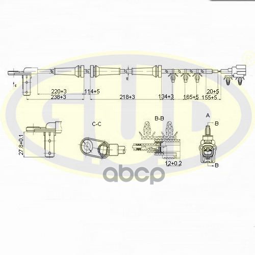 

Датчик Abs Задн Nissan Teana Лев G.U.D арт. GABS02405