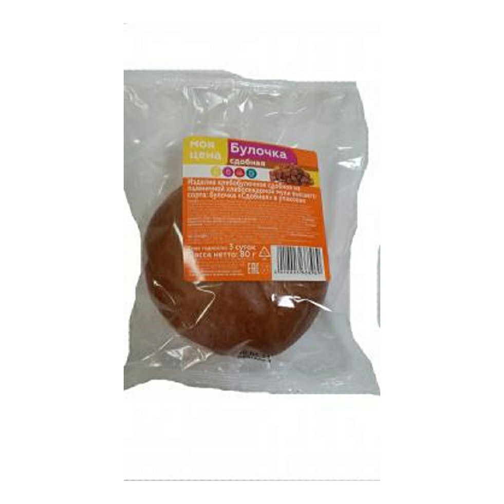 

Булочка Моя цена сдобная с изюмом 80 г