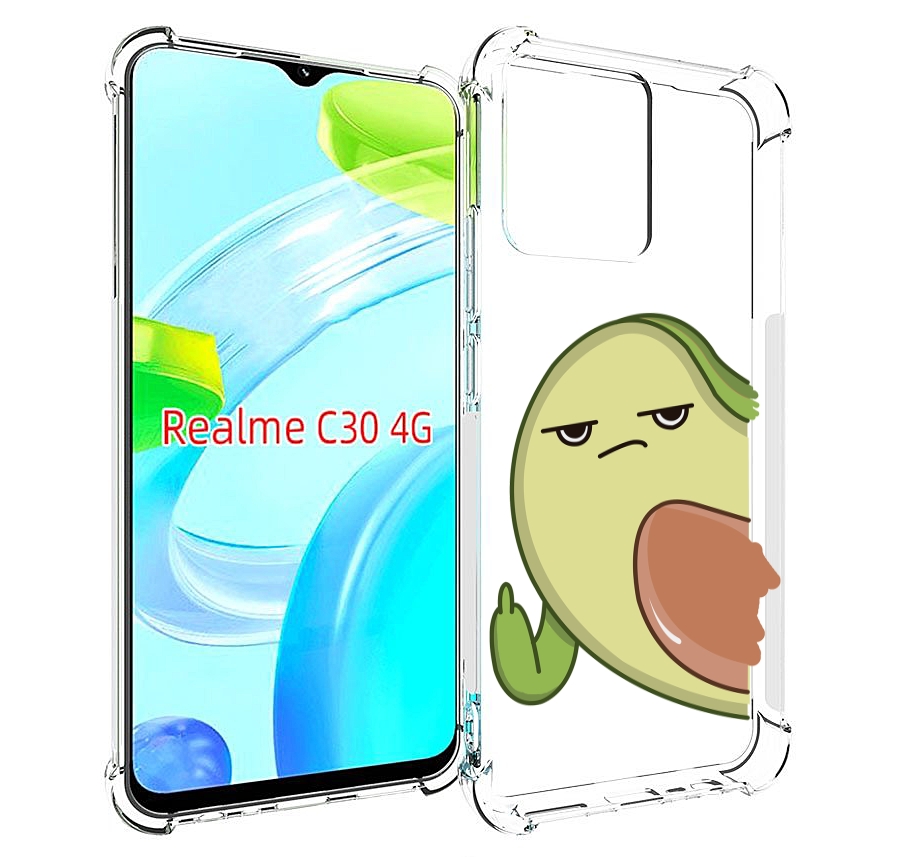 

Чехол MyPads злой-авокадо для Realme C30 4G / Narzo 50i Prime, Прозрачный, Tocco