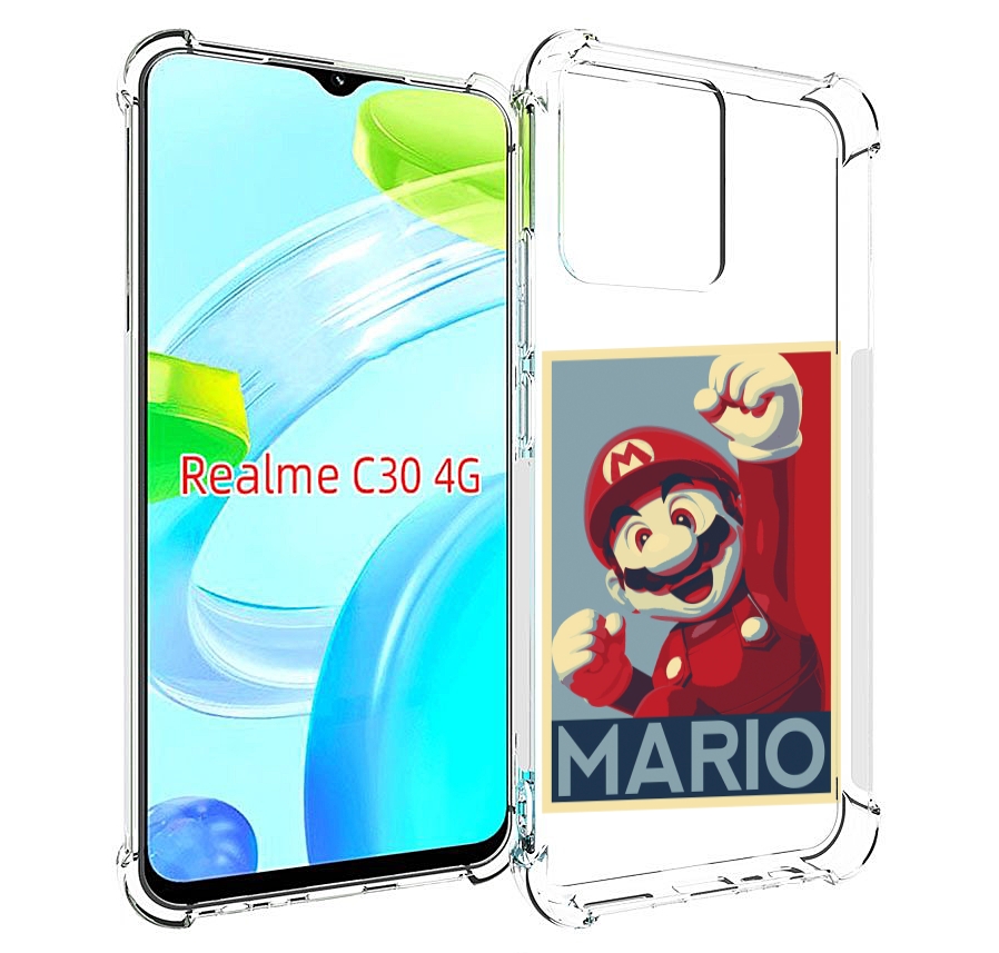 

Чехол MyPads злой марио для Realme C30 4G / Narzo 50i Prime, Прозрачный, Tocco