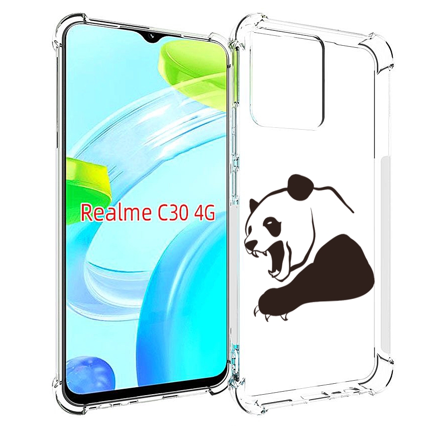 

Чехол MyPads злая-панда для Realme C30 4G / Narzo 50i Prime, Прозрачный, Tocco