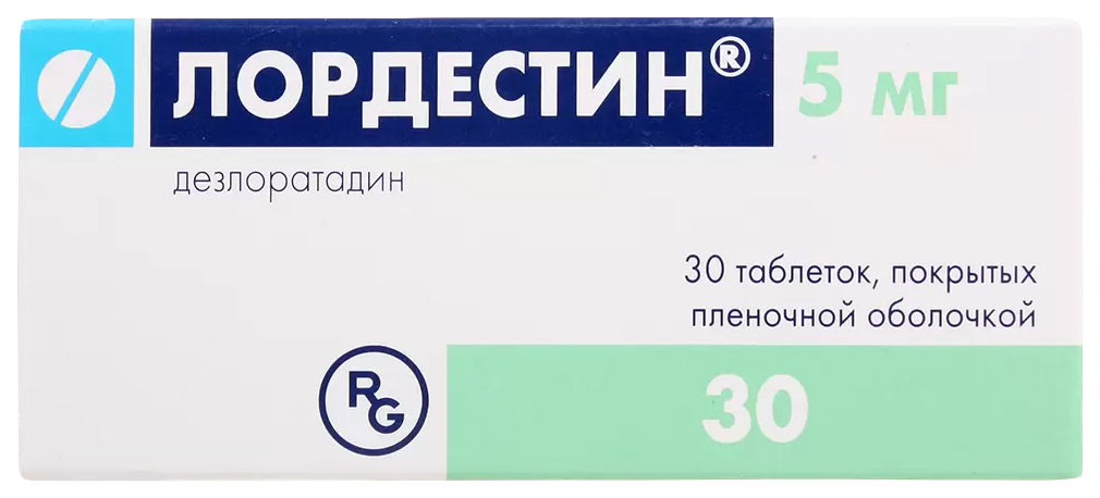 Купить Лордестин таблетки 5 мг 30 шт., Gedeon Richter, Россия