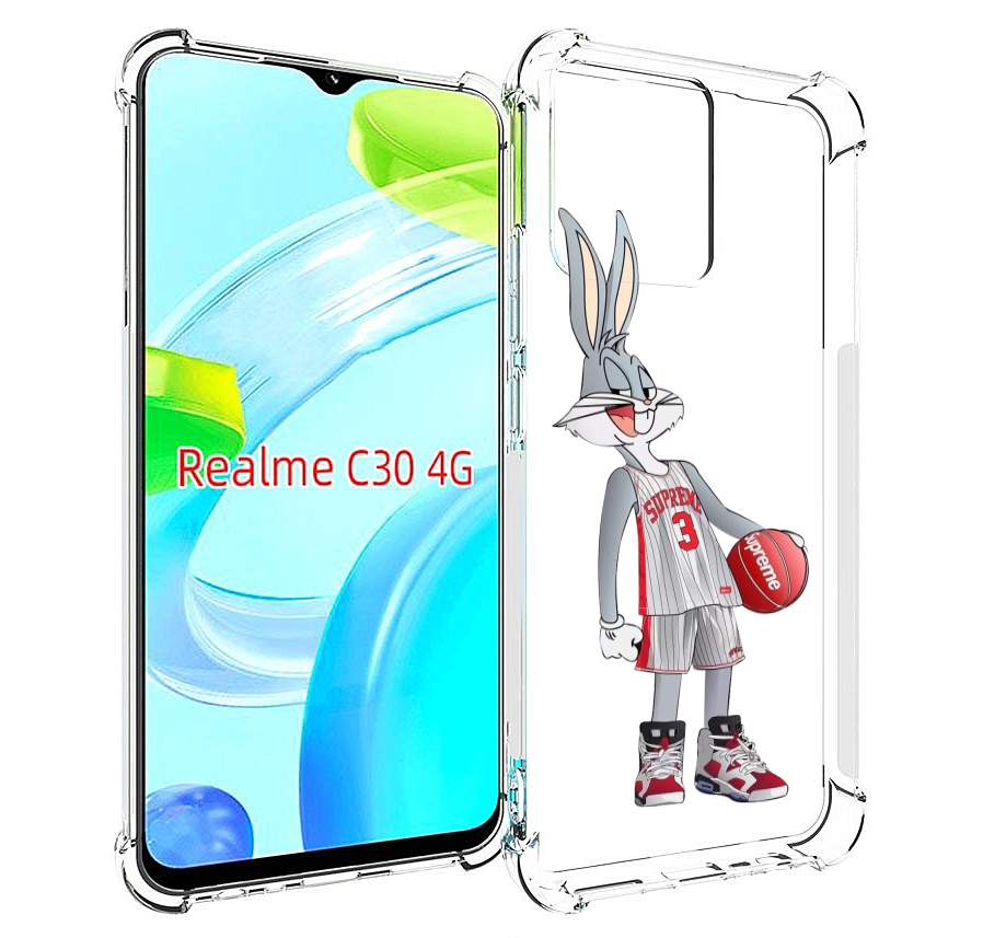 

Чехол MyPads заяц-баскетболист женский для Realme C30 4G / Narzo 50i Prime, Прозрачный, Tocco