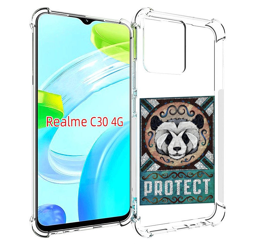 

Чехол MyPads защита панды для Realme C30 4G / Narzo 50i Prime, Прозрачный, Tocco