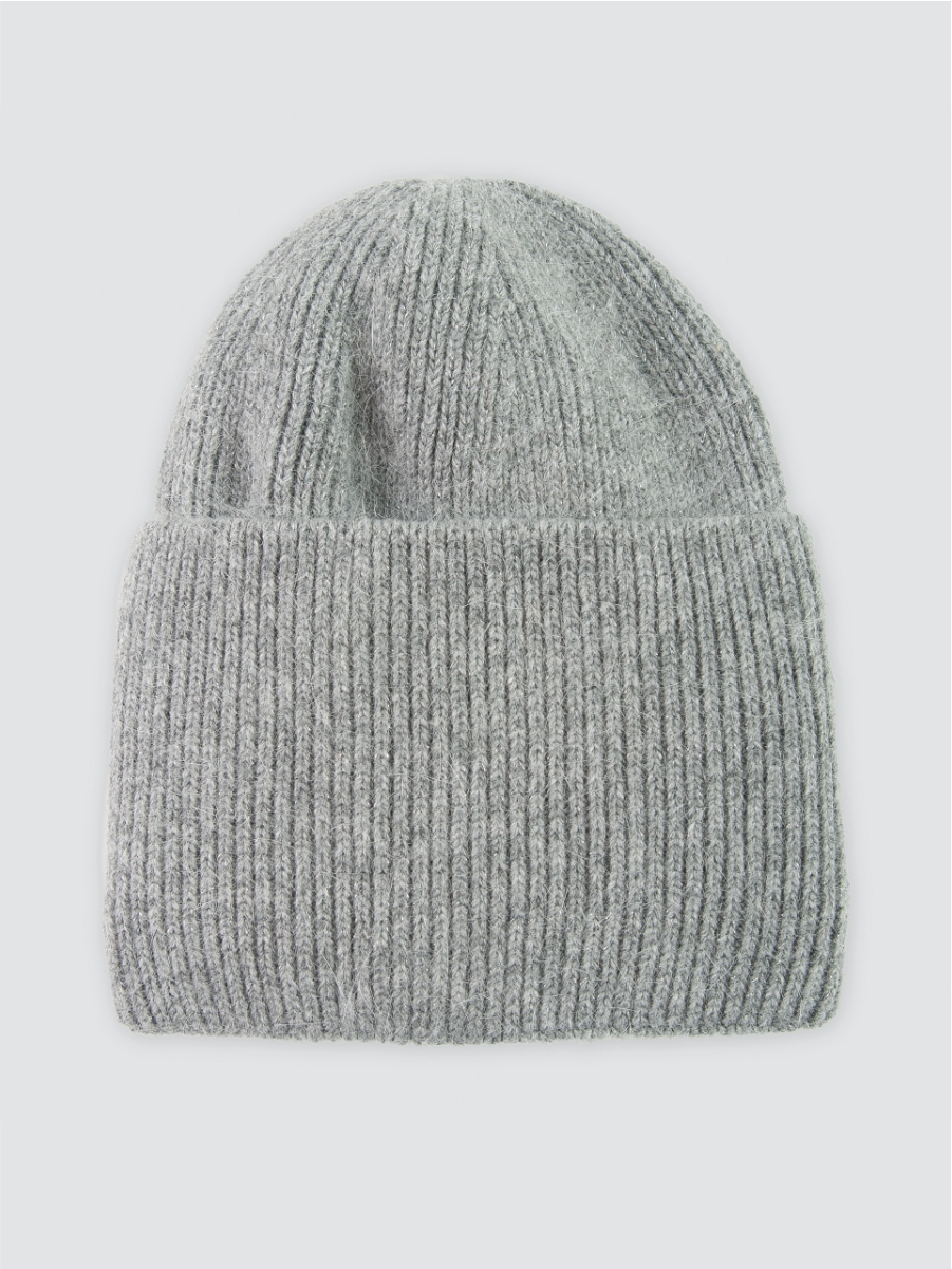 

Шапка бини женская Marmalato 139-023 серая, one size, 139-023