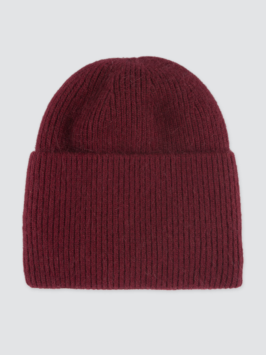 

Шапка бини женская Marmalato 139-023 бордовая, one size, 139-023