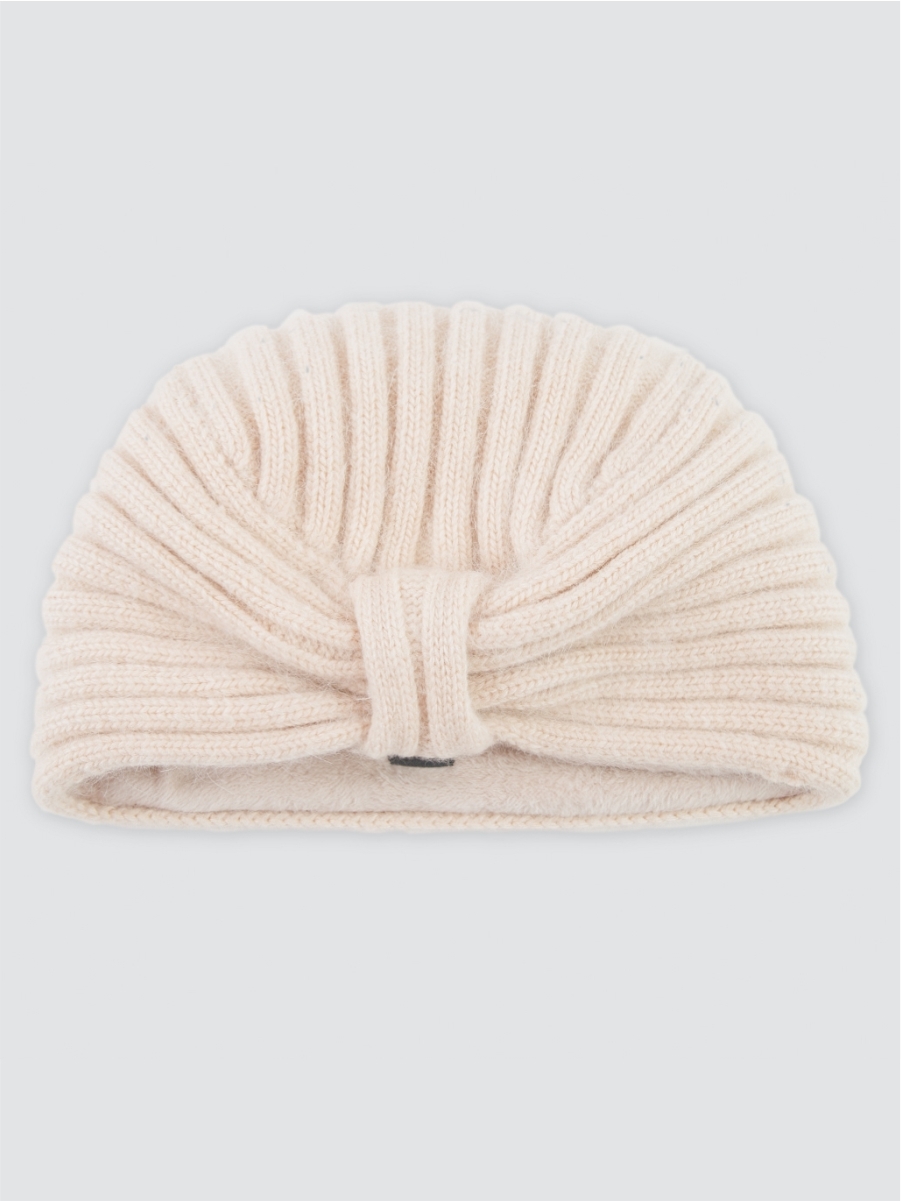 

Шапка чалма женская Marmalato 139-022 бежевая, one size, 139-022