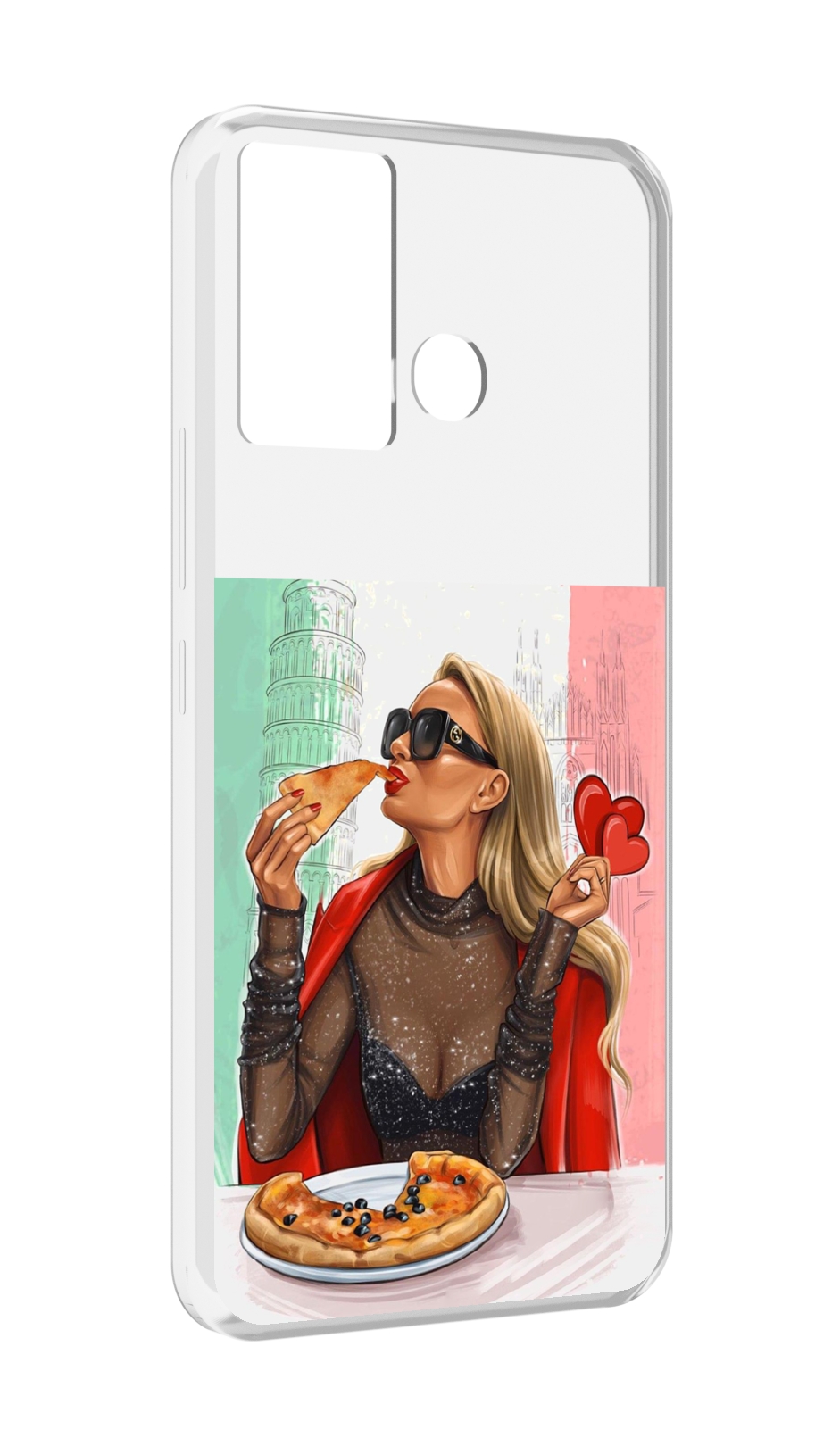 

Чехол MyPads любительница-пиццы женский для Infinix Hot 12 Play, Прозрачный, Tocco
