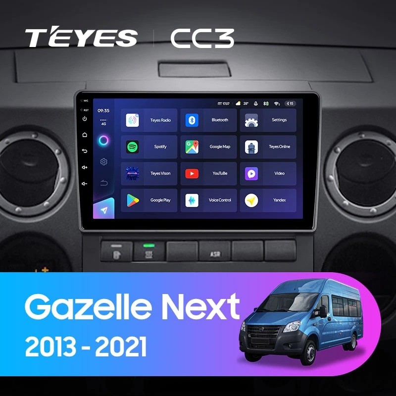 

Автомобильная магнитола Teyes CC3 6/128 GAZ Gazelle Next (2013-2021) F1, Teyes CC3 GAZ Gazelle Next (2013-2021) F1