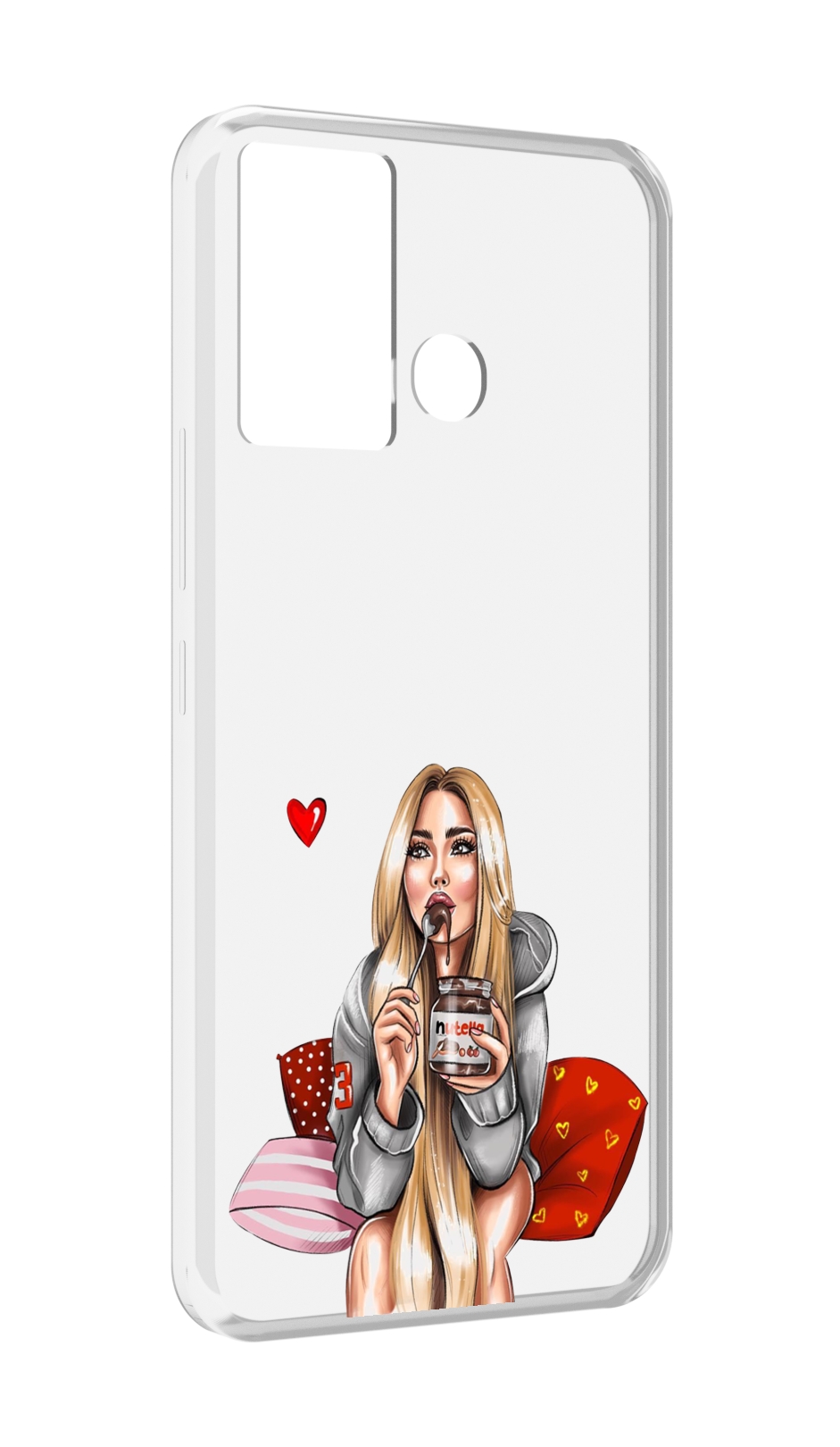 

Чехол MyPads любительница-нутеллы женский для Infinix Hot 12 Play, Прозрачный, Tocco