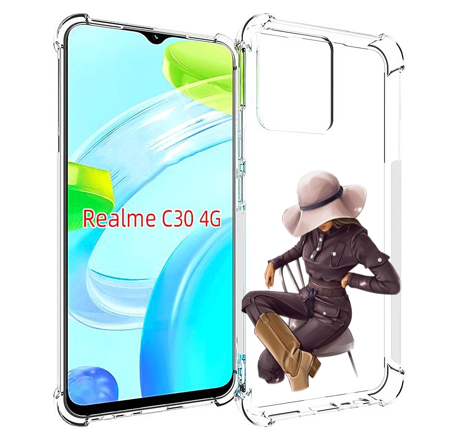 

Чехол MyPads загадочная-девушка-в-костюме женский для Realme C30 4G / Narzo 50i Prime, Прозрачный, Tocco
