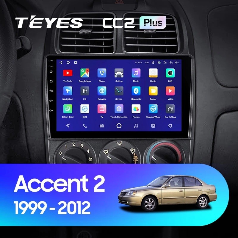 

Автомобильная магнитола Teyes CC2 Plus 4/32 Hyundai Accent II LC2 (1999-2012), CC2 Plus