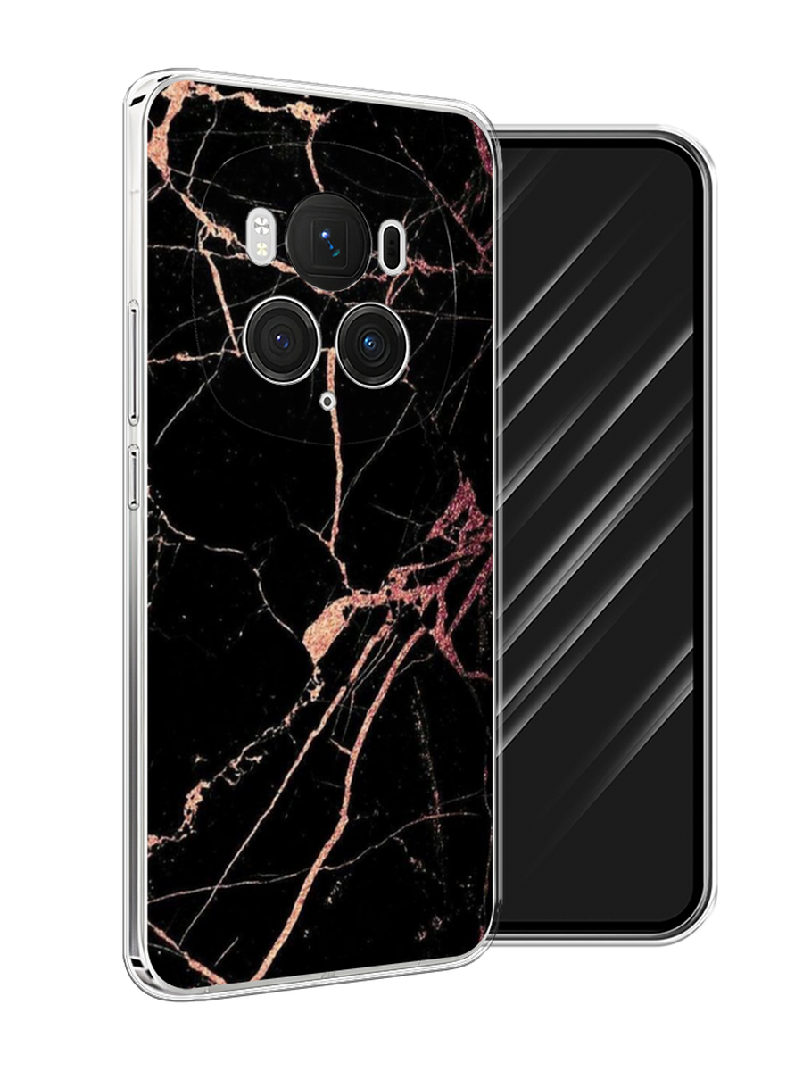 

Чехол Awog на Honor Magic 6 Pro "Мрамор розовое золото", Черный;розовый, 6123750-1