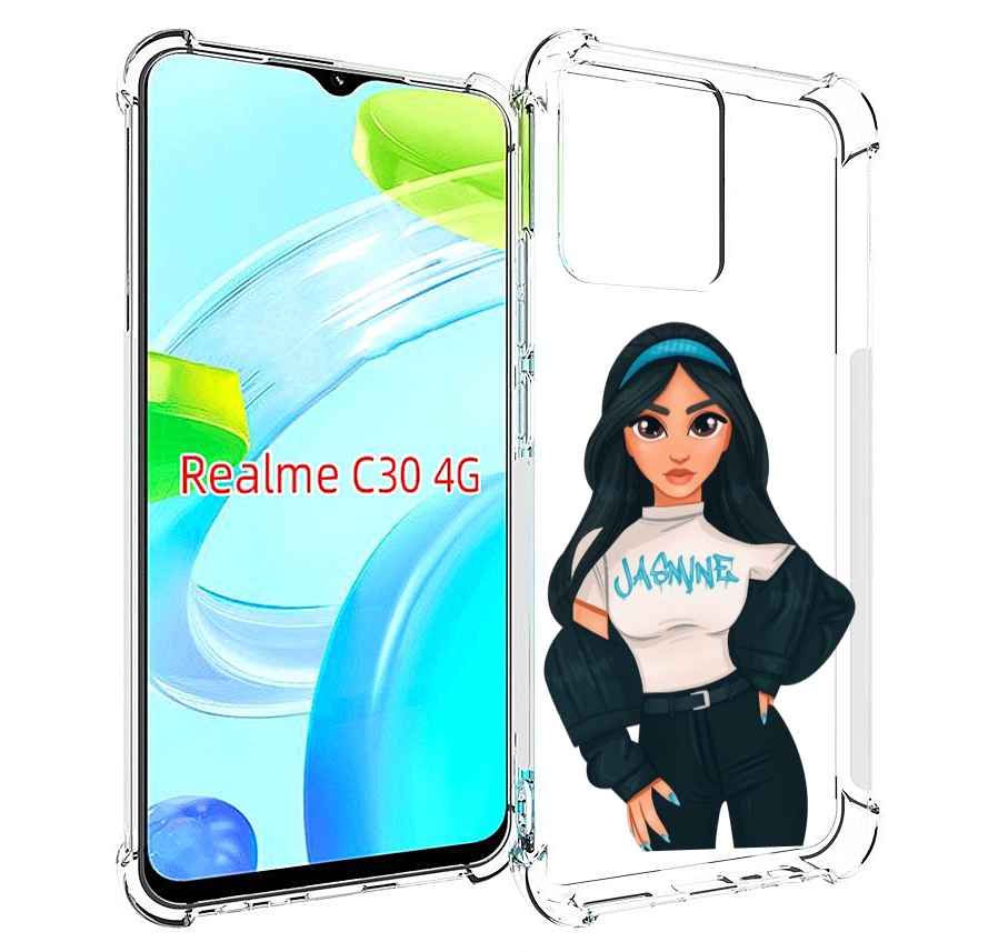 Чехол MyPads жасмин-в-джинсах женский для Realme C30 4G / Narzo 50i Prime