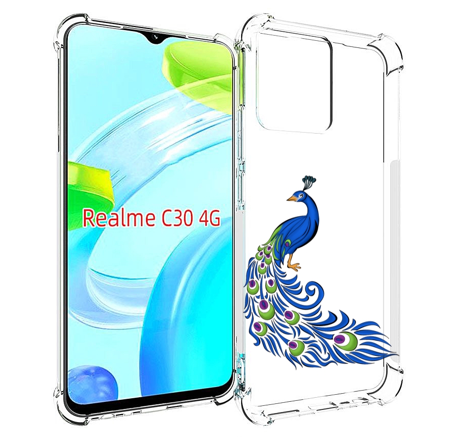 

Чехол MyPads жарптица-голубая для Realme C30 4G / Narzo 50i Prime, Прозрачный, Tocco