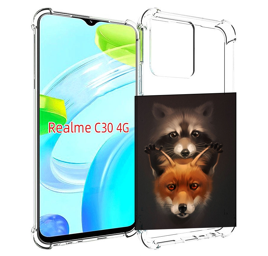 

Чехол MyPads енотик-лисенок для Realme C30 4G / Narzo 50i Prime, Прозрачный, Tocco