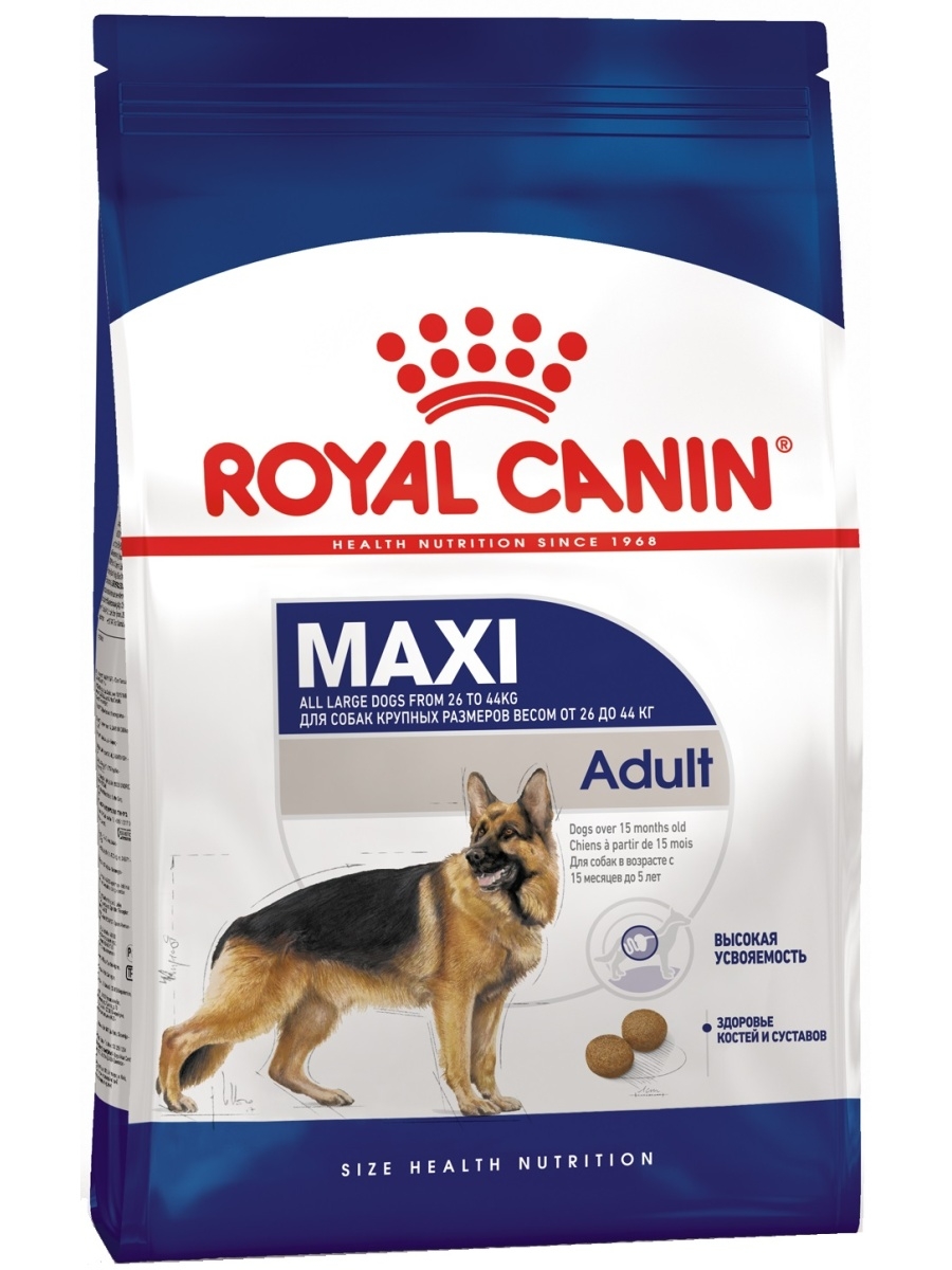 фото Сухой корм для собак royal canin adult maxi, рис, птица, свинина, 3кг