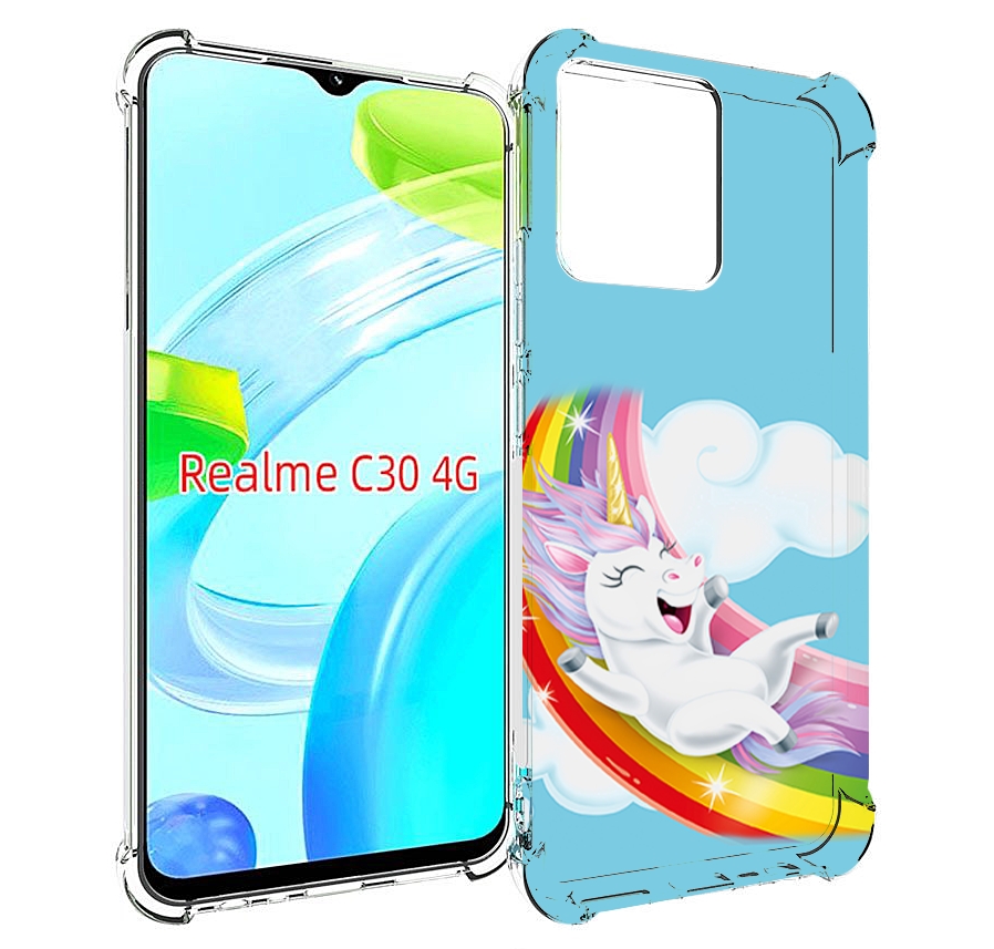 

Чехол MyPads единорог-на-радуге для Realme C30 4G / Narzo 50i Prime, Прозрачный, Tocco